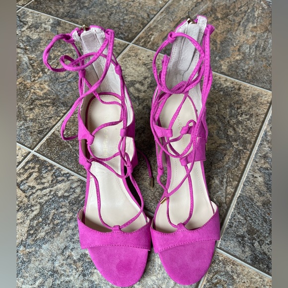 Marc Fisher Shoes - NWOT Marc Fisher Benete2 Pink Lace Up Sandal Heels- Size 8M
